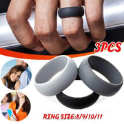 Silicone Rubber Ring Bands 3Pcs - 9