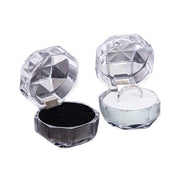 20pcs Acrylic Octagonal Jewelry Ring Earrings Box Transparent Display Cases - White V528-RING-BOX-20PCS-WHITE-930565