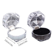 20pcs Acrylic Octagonal Jewelry Ring Earrings Box Transparent Display Cases - White V528-RING-BOX-20PCS-WHITE-930565