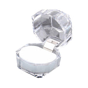20pcs Acrylic Octagonal Jewelry Ring Earrings Box Transparent Display Cases - White V528-RING-BOX-20PCS-WHITE-930565