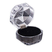 20pcs Acrylic Octagonal Jewelry Ring Earrings Box Transparent Display Cases - White V528-RING-BOX-20PCS-WHITE-930565