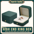 Dark Green Jewelry Box Ring Box Pair Compact Storage Box for Rings Accessories V528-RING-BOX-GREEN-419251