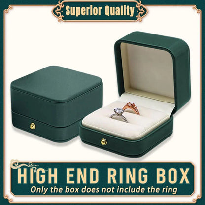Dark Green Jewelry Box Ring Box Pair Compact Storage Box for Rings Accessories V528-RING-BOX-GREEN-419251