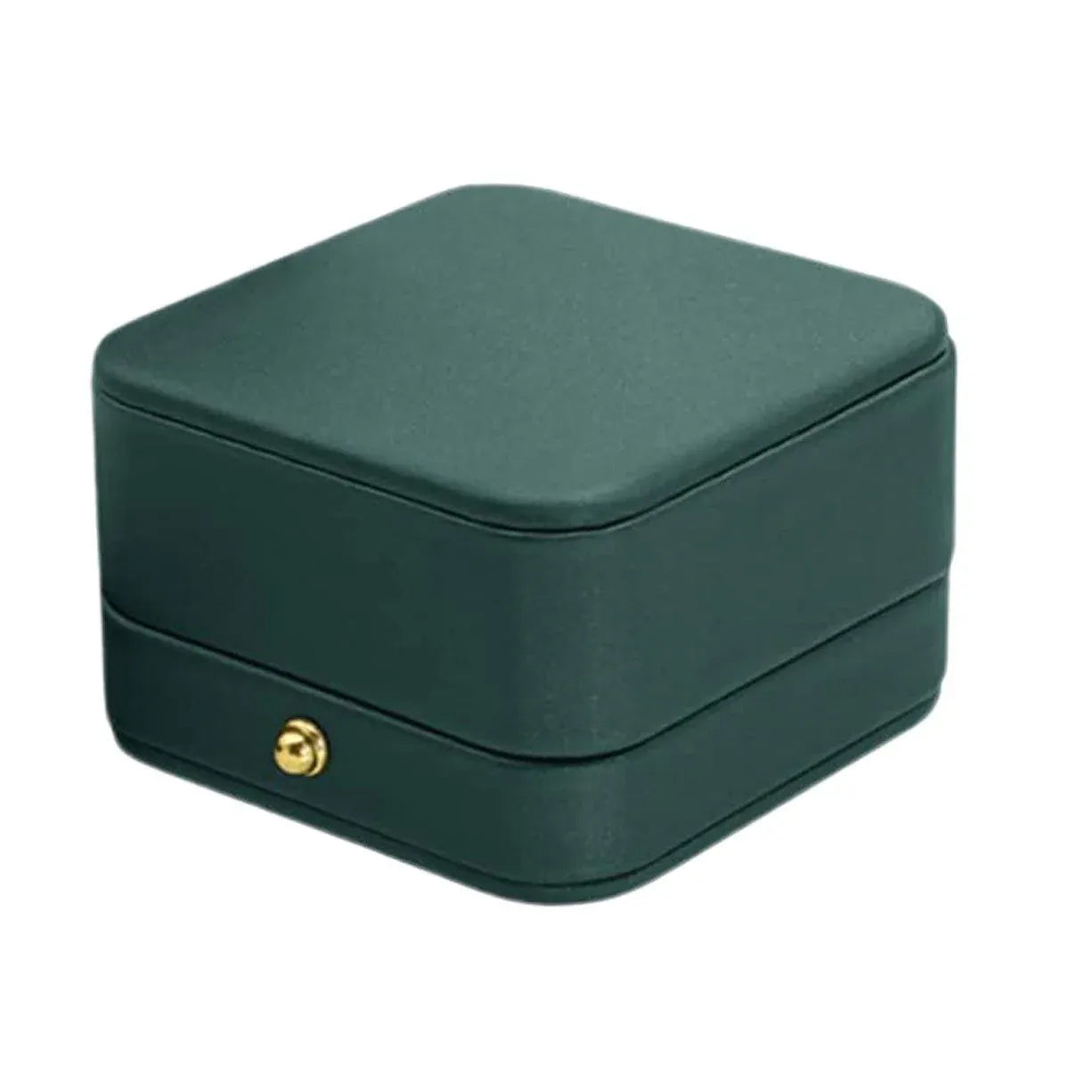 Dark Green Jewelry Box Ring Box Pair Compact Storage Box for Rings Accessories V528-RING-BOX-GREEN-419251