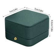 Dark Green Jewelry Box Ring Box Pair Compact Storage Box for Rings Accessories V528-RING-BOX-GREEN-419251