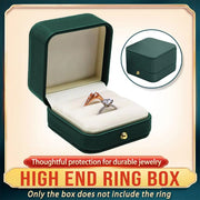 Dark Green Jewelry Box Ring Box Pair Compact Storage Box for Rings Accessories V528-RING-BOX-GREEN-419251