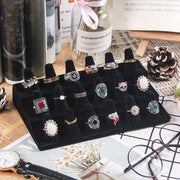 Three Layer Flocking Jewelry Display Stand 18 Finger Ring Organizer Holder V528-RING-DISPLAY-STAND-850573