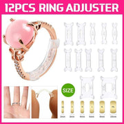 12PCS Ring Size Adjuster Set Invisible Plastic Resizer for Loose Rings Comfort Fit V528-RINGADJUSTINGPAD-12PCS-135028