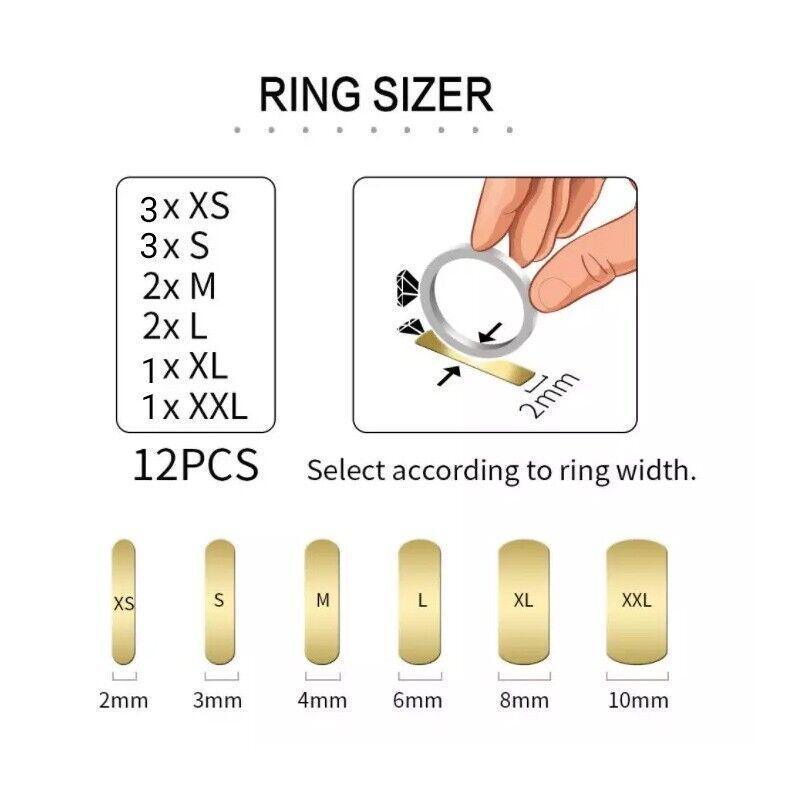 12PCS Ring Size Adjuster Set Invisible Plastic Resizer for Loose Rings Comfort Fit V528-RINGADJUSTINGPAD-12PCS-135028