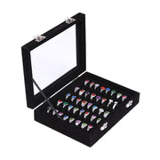Velvet Ring Earring Jewelry Display Organizer Box Tray Holder Storage Case - Beige V528-RINGBO-BEIGE-282161