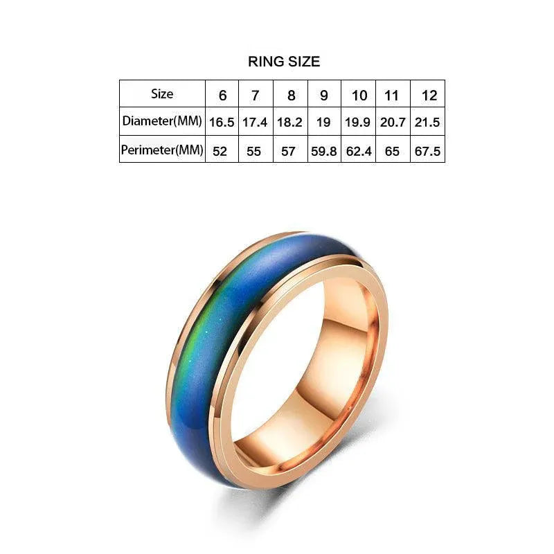 Mood Colour Changing Temperature Ring for Emotional Expression US Size 12 - Colourful V528-RINGS-COLORFUL-12-764706