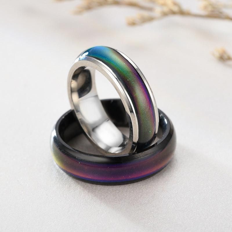 Mood Colour Changing Temperature Ring for Emotional Expression US Size 12 - Rose Gold V528-RINGS-ROSEGOLD-12-404167