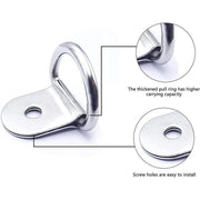 30PCS D-Ring Tie Downs Metal Anchor Point Silver Universal V528-RINGTIE-SILVER-897154
