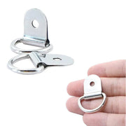 30PCS D-Ring Tie Downs Metal Anchor Point Silver Universal V528-RINGTIE-SILVER-897154