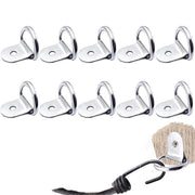 30PCS D-Ring Tie Downs Metal Anchor Point Silver Universal V528-RINGTIE-SILVER-897154