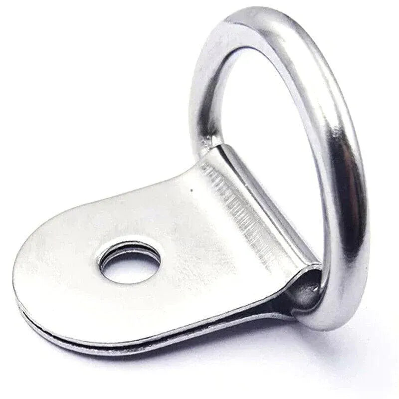 30PCS D-Ring Tie Downs Metal Anchor Point Silver Universal V528-RINGTIE-SILVER-897154