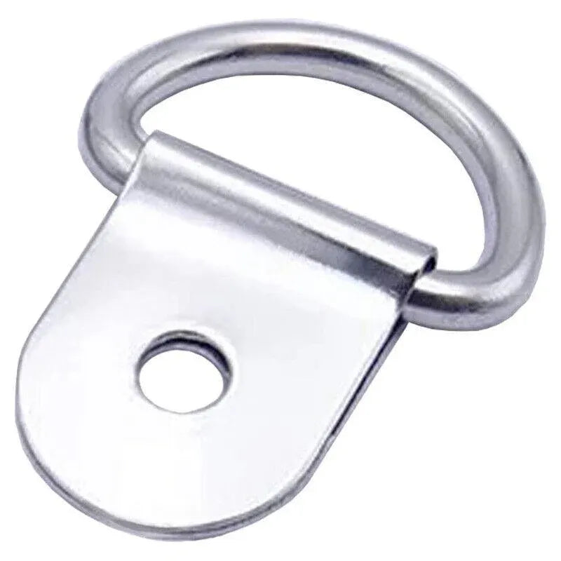 30PCS D-Ring Tie Downs Metal Anchor Point Silver Universal V528-RINGTIE-SILVER-897154