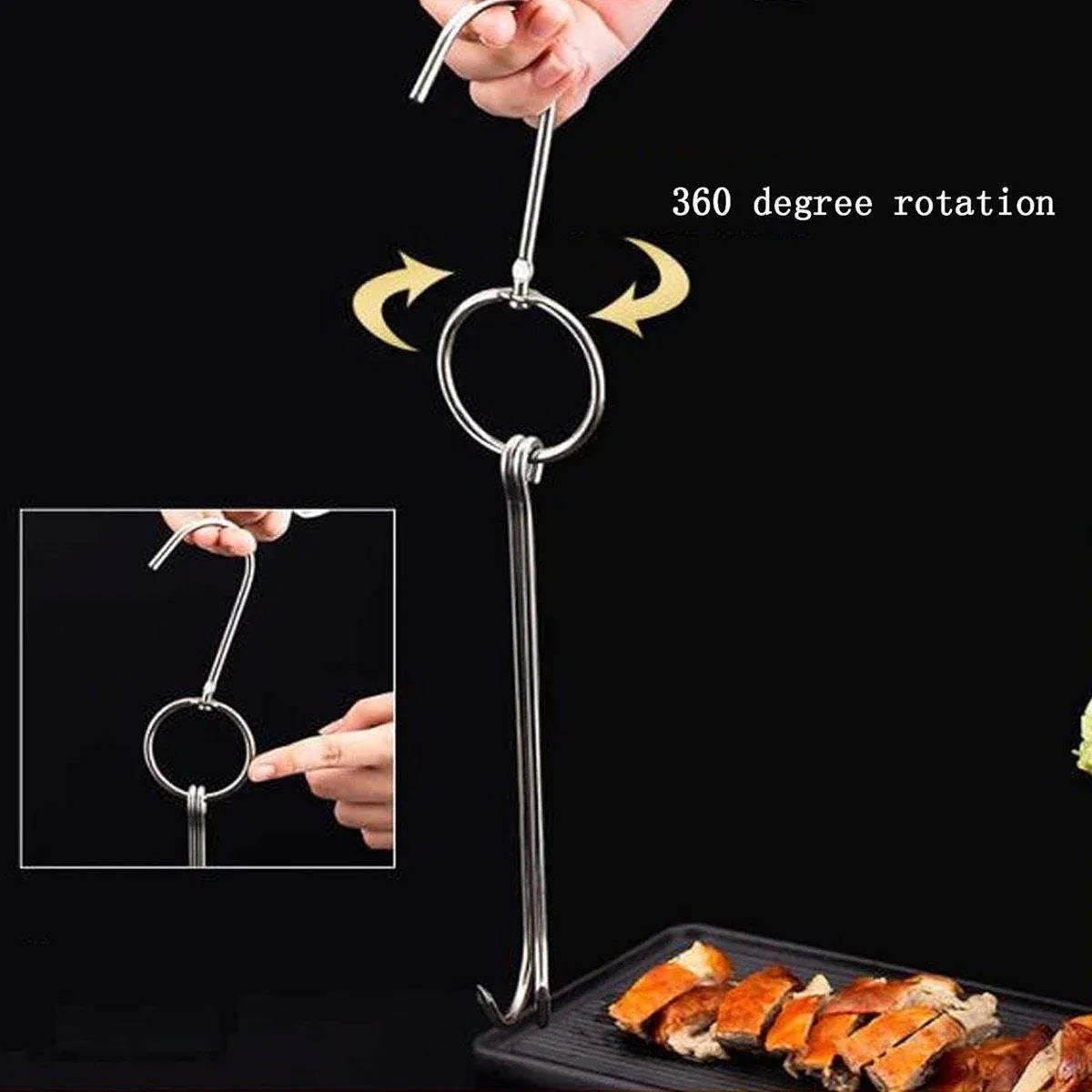 10PCS Stainless Steel Roast Duck Hooks Duty Double Hooks for Chicken Meat Goose V528-ROAST-DUCK-HOOK-10PCS-776258
