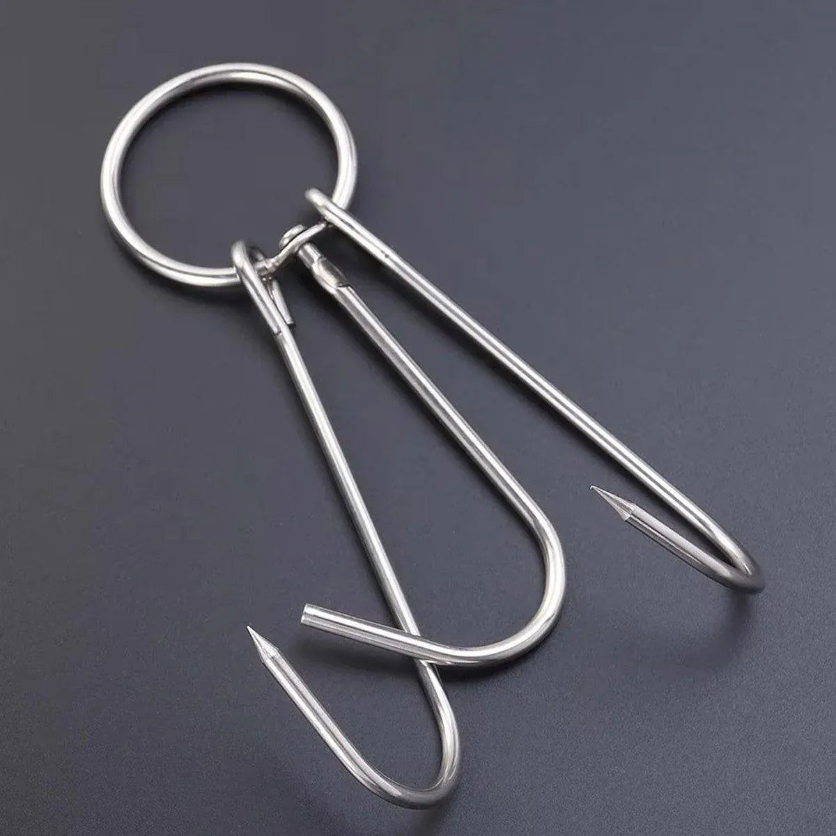 10PCS Stainless Steel Roast Duck Hooks Duty Double Hooks for Chicken Meat Goose V528-ROAST-DUCK-HOOK-10PCS-776258