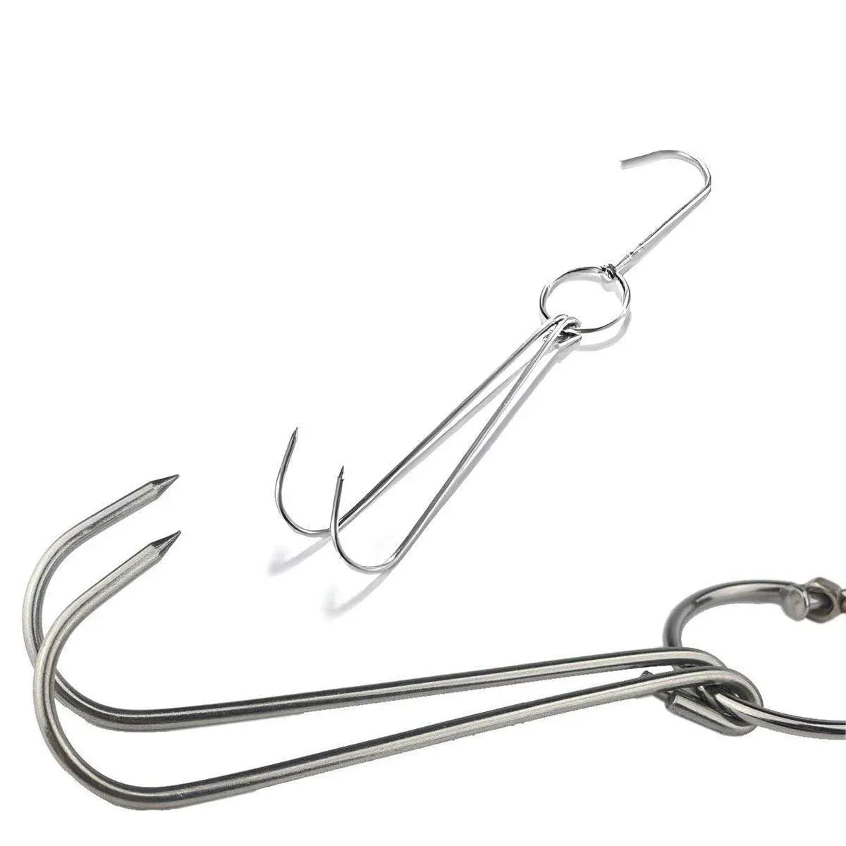 10PCS Stainless Steel Roast Duck Hooks Duty Double Hooks for Chicken Meat Goose V528-ROAST-DUCK-HOOK-10PCS-776258