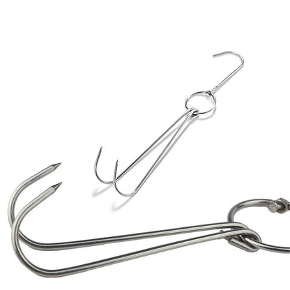 10PCS Stainless Steel Roast Duck Hooks Duty Double Hooks for Chicken Meat Goose V528-ROAST-DUCK-HOOK-10PCS-776258