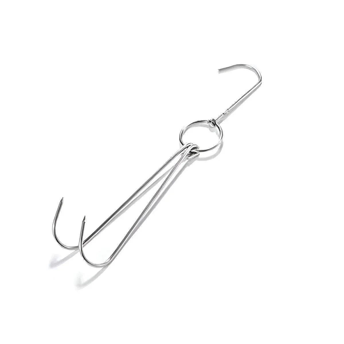 10PCS Stainless Steel Roast Duck Hooks Duty Double Hooks for Chicken Meat Goose V528-ROAST-DUCK-HOOK-10PCS-776258