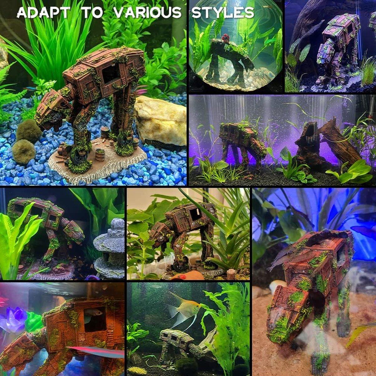 Aquascape Car Theme Fish Tank Ornament Decoration Resin Aquarium Landscape Decor V528-ROBOT-DOG-619466