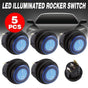 5Pcs/Set 12V 20A Car Spst Auto Marine Boat Round On/Off Rocker Waterproof Switch V528-ROCKERWATERPROOFSWITCH-5-957167