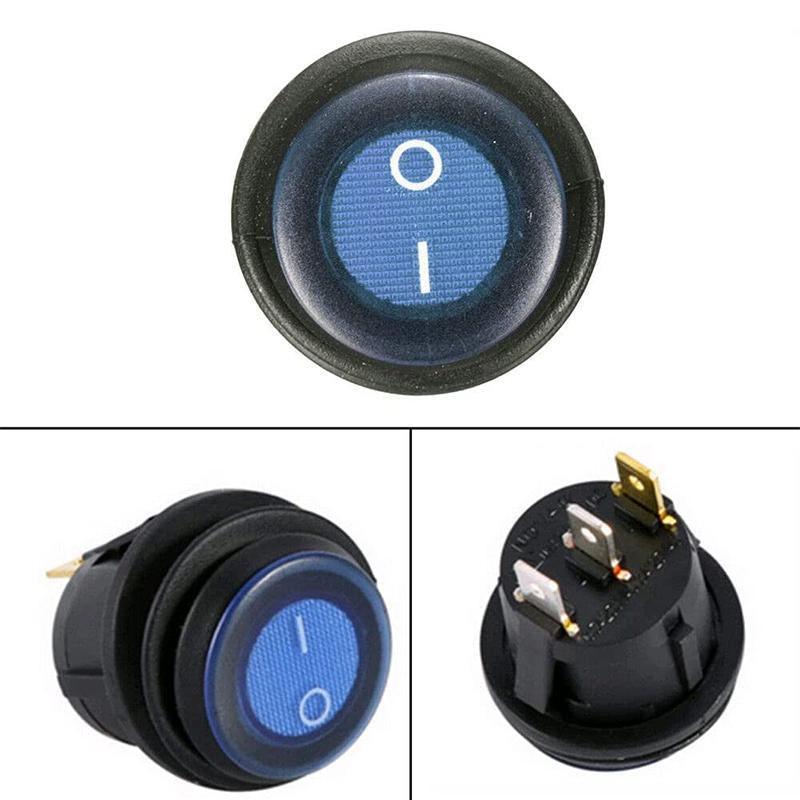 5Pcs/Set 12V 20A Car Spst Auto Marine Boat Round On/Off Rocker Waterproof Switch V528-ROCKERWATERPROOFSWITCH-5-957167