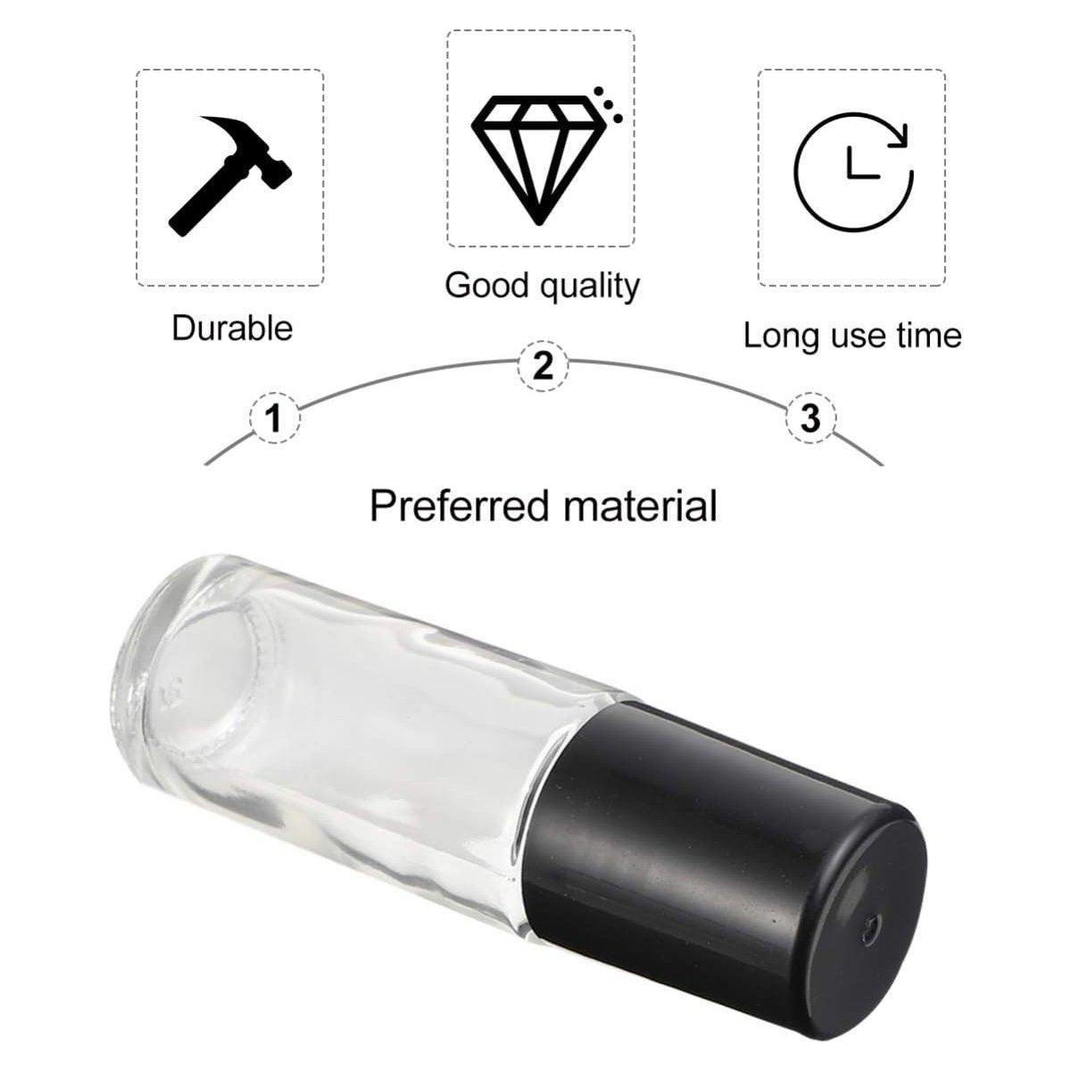 16X Clear Glass Roll On Bottle 30ml Extra Large Roller Ball Perfume Oil Underarm V528-ROLL-ON-BOTTLE-16PCS-174650