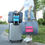 Nylon Waterproof Collapsible Travel Bag Large Suitcase Clothing Organizer - Blue V528-ROLLER-BAG-BLUE-289911