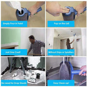 8Pcs/Set Pro Paint Roller Brush Handle Flocked Edger Wall Painting Hand Tool V528-ROLLERBRUSH-798575