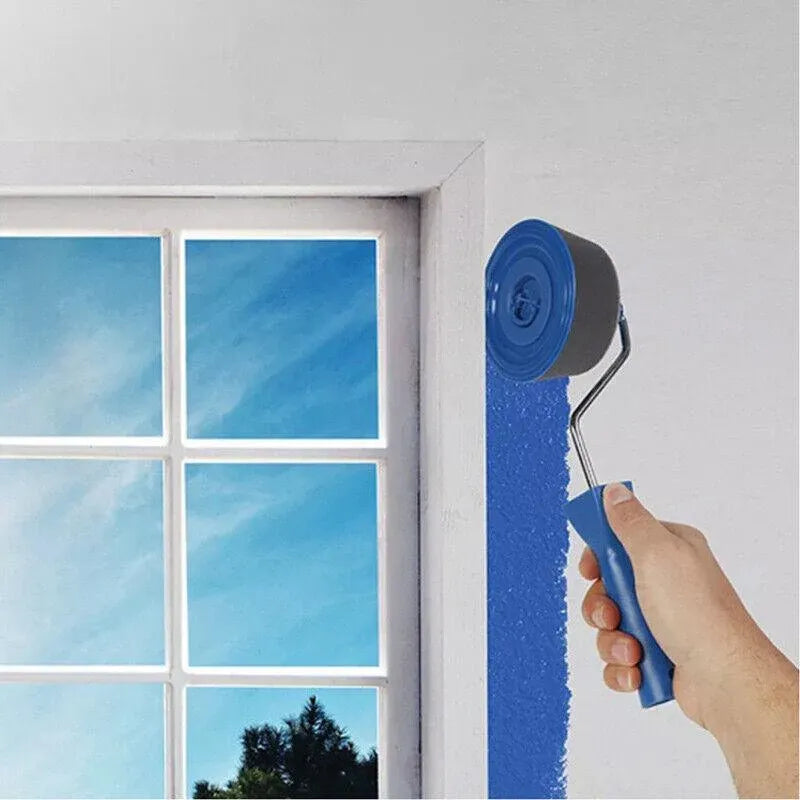 8Pcs/Set Pro Paint Roller Brush Handle Flocked Edger Wall Painting Hand Tool V528-ROLLERBRUSH-798575