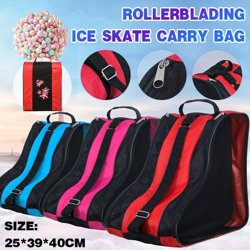 Rollerblading Ice Skate Carry Bag with Adjustable Shoulder Strap for All Ages - Blue V528-ROLLERSKATINGBACKPACK-BLUE-495711