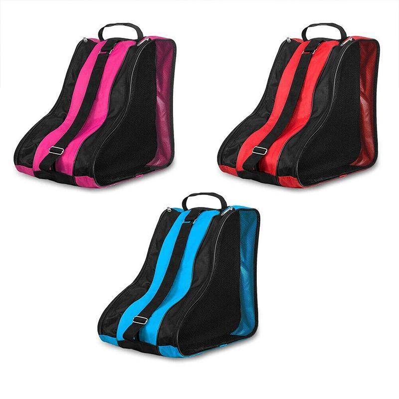 Rollerblading Ice Skate Carry Bag with Adjustable Shoulder Strap for All Ages - Red V528-ROLLERSKATINGBACKPACK-RED-835549