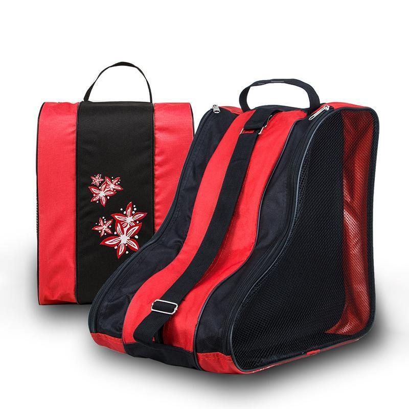 Rollerblading Ice Skate Carry Bag with Adjustable Shoulder Strap for All Ages - Red V528-ROLLERSKATINGBACKPACK-RED-835549