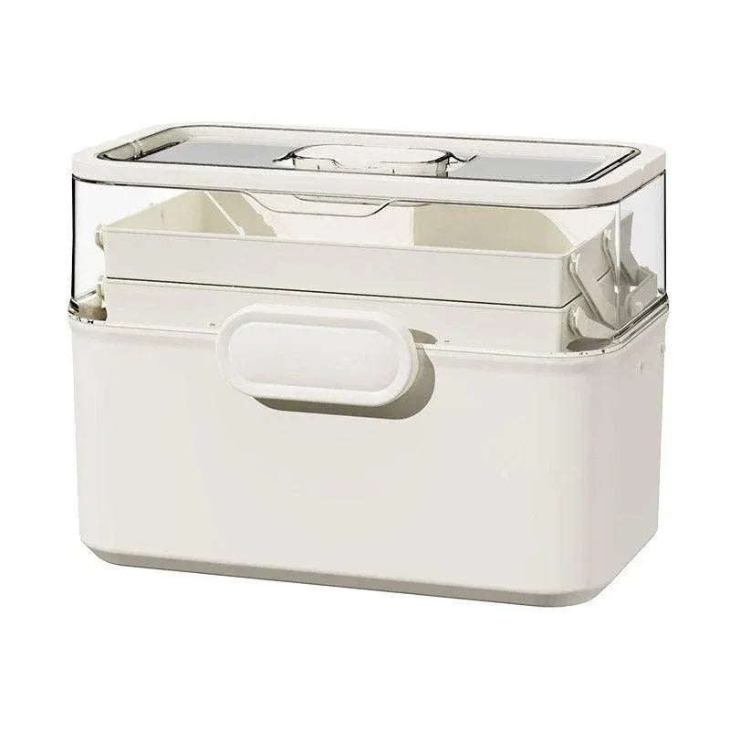Large Capacity 3 Layer Medicine Box Family Medical Storage Case First Aid Supply V528-ROLLING-38CM-281249
