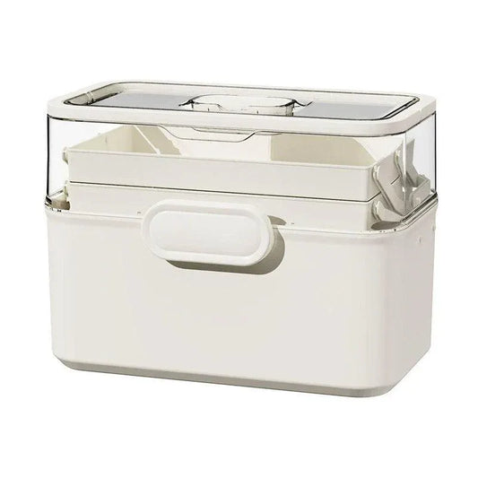 Large Capacity 3 Layer Medicine Box Family Medical Storage Case First Aid Supply V528-ROLLING-38CM-281249