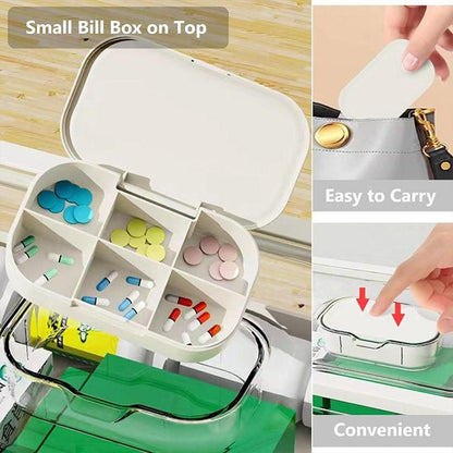 Large Capacity 3 Layer Medicine Box Family Medical Storage Case First Aid Supply V528-ROLLING-38CM-281249