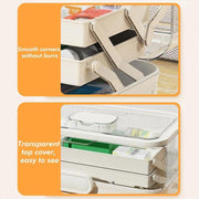 Large Capacity 3 Layer Medicine Box Family Medical Storage Case First Aid Supply V528-ROLLING-38CM-281249