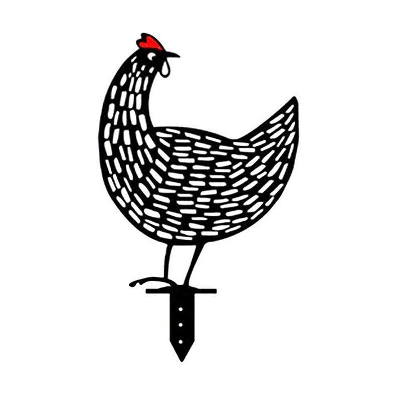 Garden Ornaments Chicken Yard Art Garden Backyard Lawn Decor Gift Easter Deco - E V528-ROOSTER-E-94575