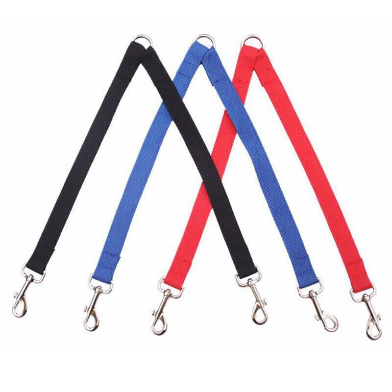 2 Way Double Dual Dog Leash Walk 2 Dogs With One Lead Coupler Nylon Harness - Blue V528-ROPE-BLUE-79277