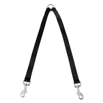 2 Way Double Dual Dog Leash Walk 2 Dogs With One Lead Coupler Nylon Harness - Blue V528-ROPE-BLUE-79277