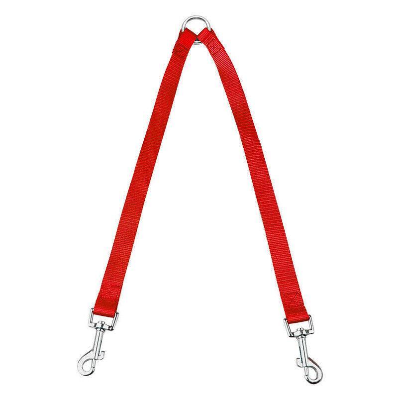 2 Way Double Dual Dog Leash Walk 2 Dogs With One Lead Coupler Nylon Harness - Blue V528-ROPE-BLUE-79277