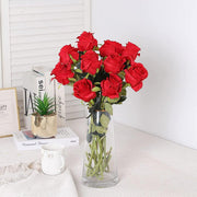 10pcs Artificial Silk Simulation Rose Flowers - Wedding Party Home Decorations - Gold V528-ROSE-GOLD-10PCS-777636
