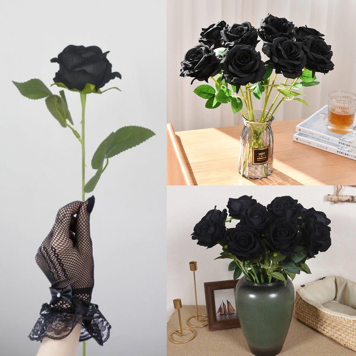 10pcs Artificial Silk Simulation Rose Flowers - Wedding Party Home Decorations - Light-Pink V528-ROSE-LIGHT-PINK-10PCS-342859