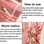 Rose Gold Birthday Balloon Party Decoration Set with Confetti Latex Foil Curtain V528-ROSEGOLDBALLOON-749621