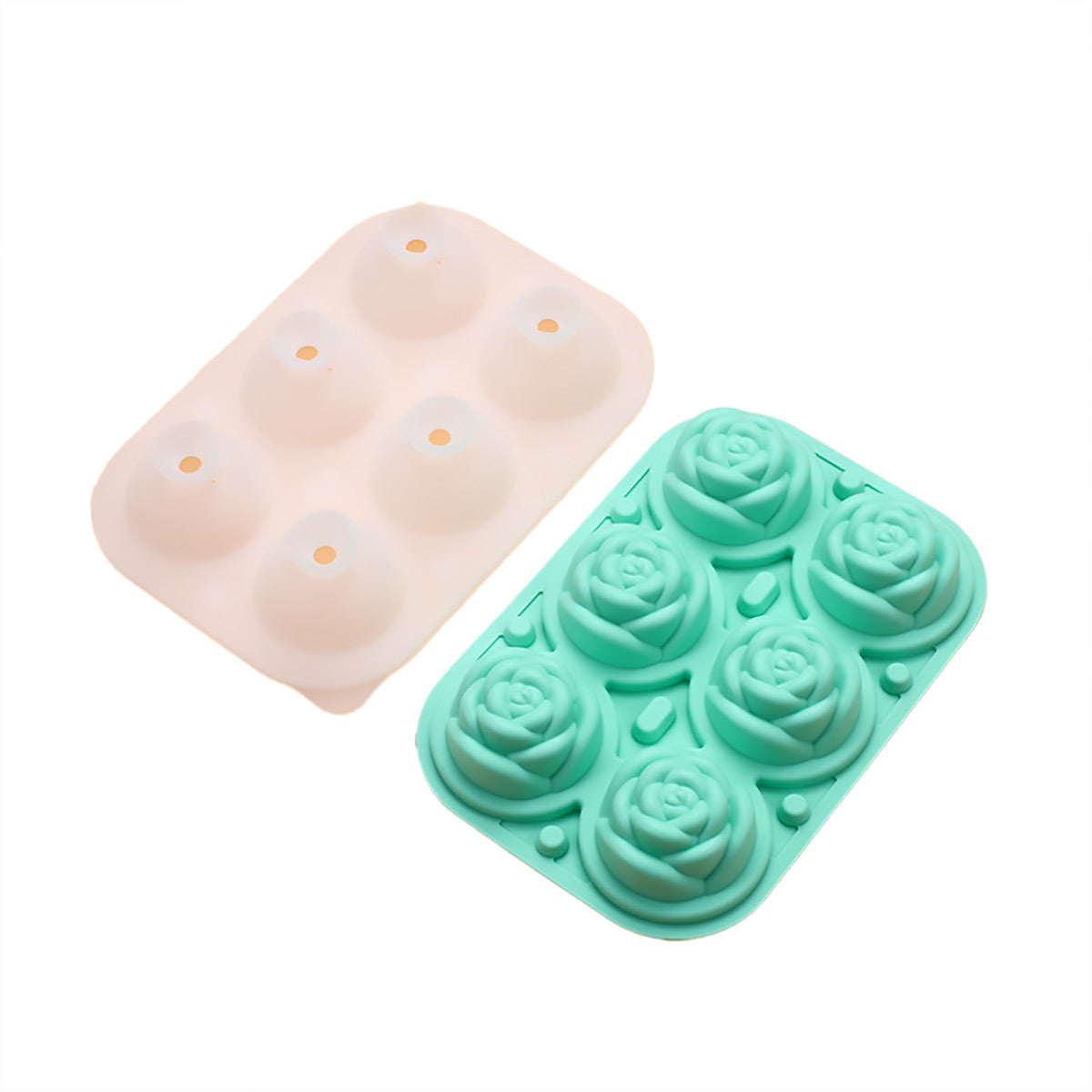 Large Ice Cube Tray Rose Maker Silicone Mold Whiskey Chocolate Jelly Mould DIY - Green V528-ROSES-GREEN-700667