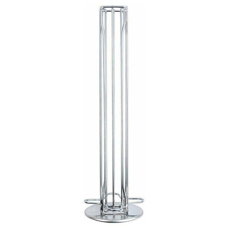 40 Capsules Rotating Coffee Pod Holder Rack for Nespresso Chrome Countertop Stand V528-ROTARYCOFFEESTAND-SILVER-16002
