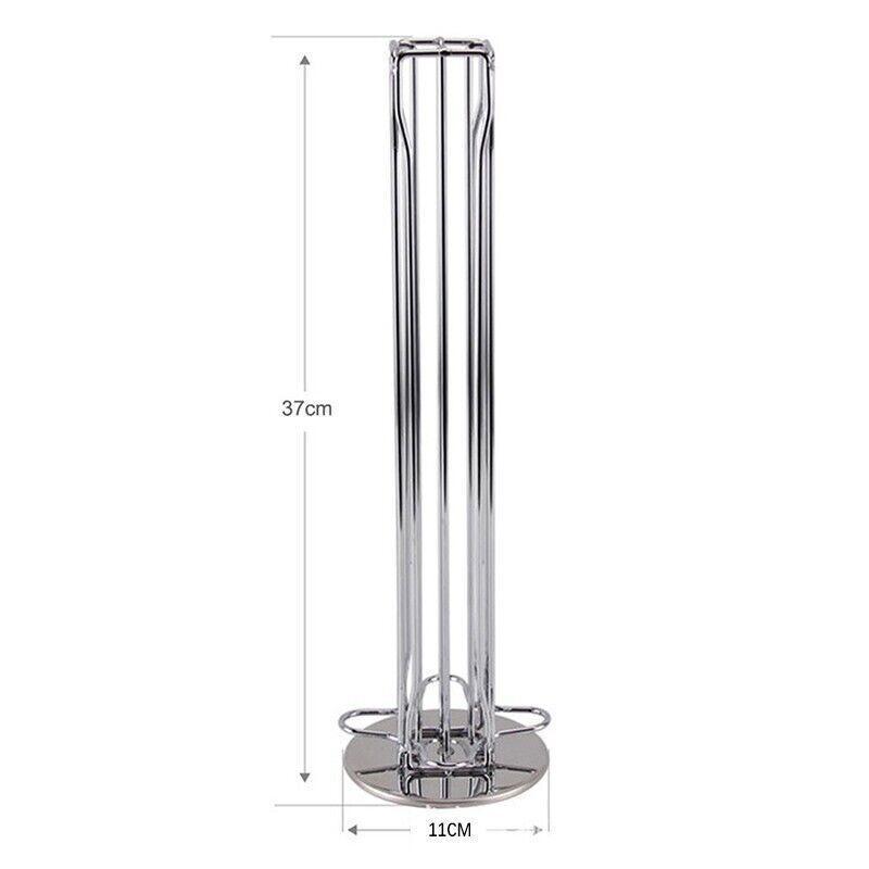 40 Capsules Rotating Coffee Pod Holder Rack for Nespresso Chrome Countertop Stand V528-ROTARYCOFFEESTAND-SILVER-16002